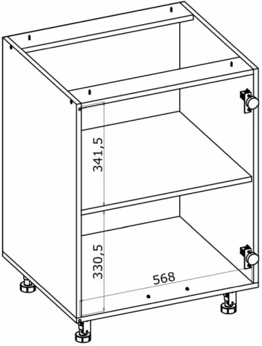Szafka kuchenna Vento 60 cm dolna stojąca 1-drzwiowa biały