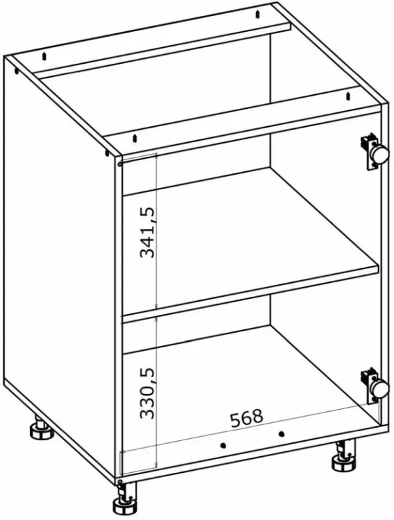 Szafka kuchenna Vento 60 cm dolna stojąca 1-drzwiowa biały