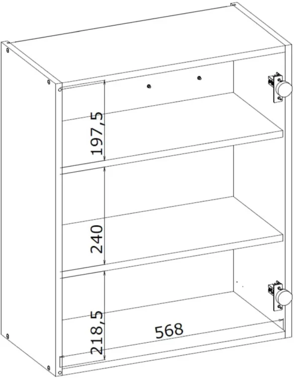 Szafka kuchenna Vento 60 cm górna wisząca 1-drzwiowa biały