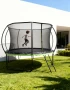 Trampolina ogrodowa 305 cm z siatką wewnętrzną i drabinką czarno-zielona