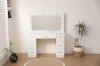 Toaletka z lustrem DT10 LED 7 szuflad biała