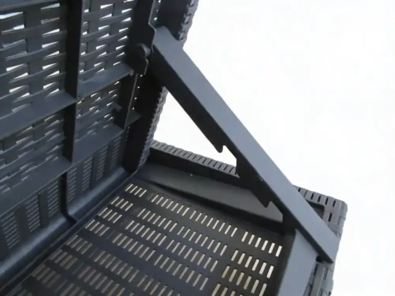 Leżak ogrodowy składany w walizkę szary 187x60x30 cm