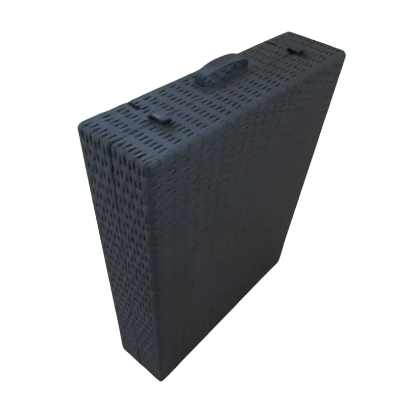 Leżak ogrodowy składany w walizkę szary 187x60x30 cm