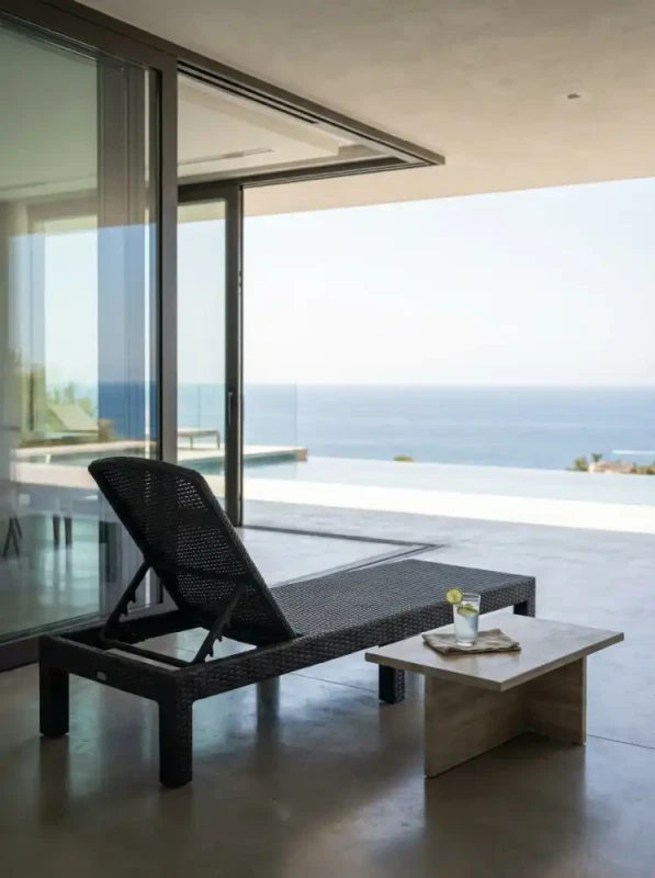 Leżak ogrodowy składany w walizkę szary 187x60x30 cm