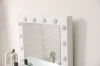 Toaletka z lustrem DT08 LED 7 szuflad do makijażu biała