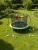 Trampolina ogrodowa 244 cm z siatką wewnętrzną i drabinką czarno-zielona
