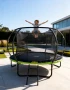 Trampolina ogrodowa 244 cm z siatką wewnętrzną i drabinką czarno-zielona