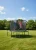 Trampolina ogrodowa 244 cm z siatką wewnętrzną i drabinką czarno-zielona