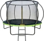 Trampolina ogrodowa 244 cm z siatką wewnętrzną i drabinką czarno-zielona
