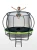Trampolina ogrodowa 244 cm z siatką wewnętrzną i drabinką czarno-zielona