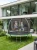 Trampolina ogrodowa 244 cm z siatką wewnętrzną i drabinką czarno-zielona