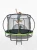 Trampolina ogrodowa 244 cm z siatką wewnętrzną i drabinką czarno-zielona