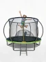 Trampolina ogrodowa 244 cm z siatką wewnętrzną i drabinką czarno-zielona
