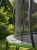 Trampolina ogrodowa 244 cm z siatką wewnętrzną i drabinką czarno-zielona