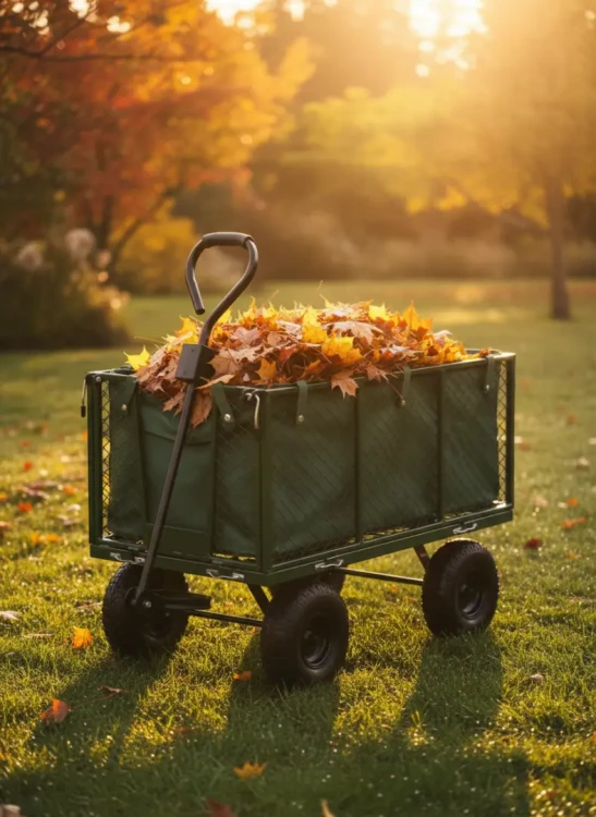 Wózek ogrodowy transportowy 2w1 siatkowy z plandeką 250 kg zielony