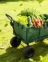 Wózek ogrodowy transportowy 2w1 siatkowy z plandeką 250 kg zielony