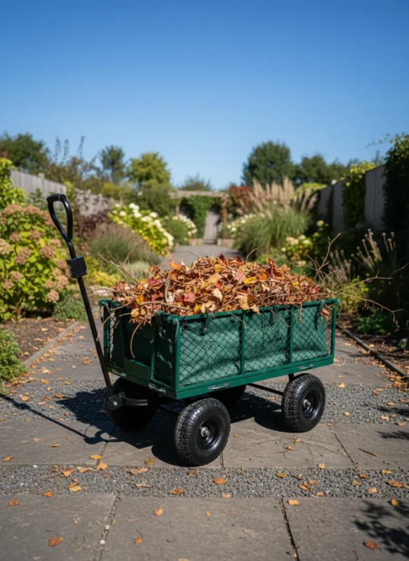 Wózek ogrodowy transportowy 2w1 siatkowy z plandeką 250 kg zielony