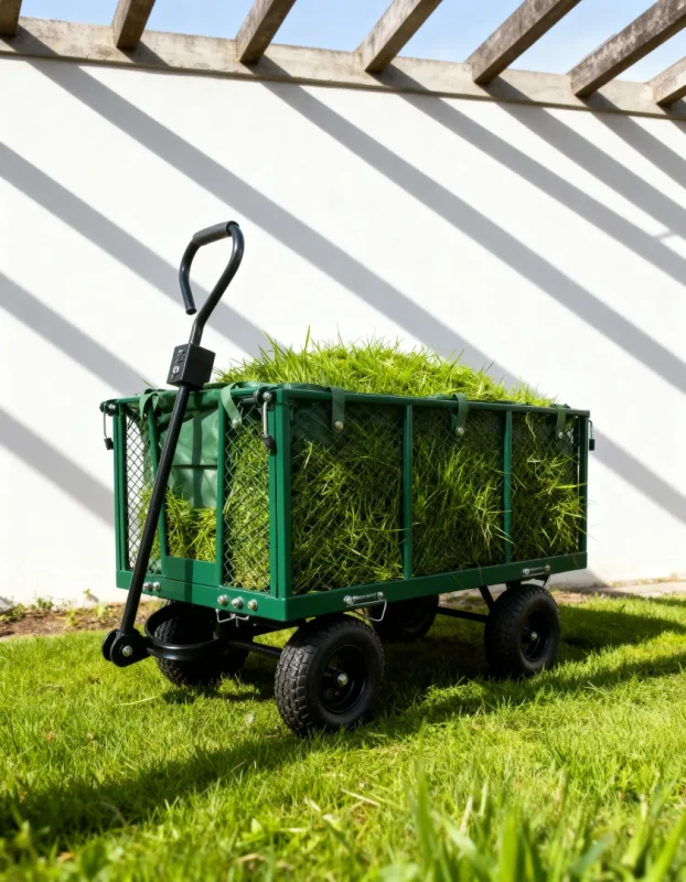 Wózek ogrodowy transportowy 2w1 siatkowy z plandeką 250 kg zielony