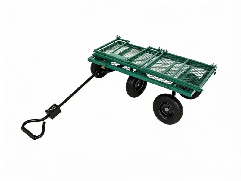 Wózek ogrodowy transportowy 2w1 siatkowy z plandeką 250 kg zielony
