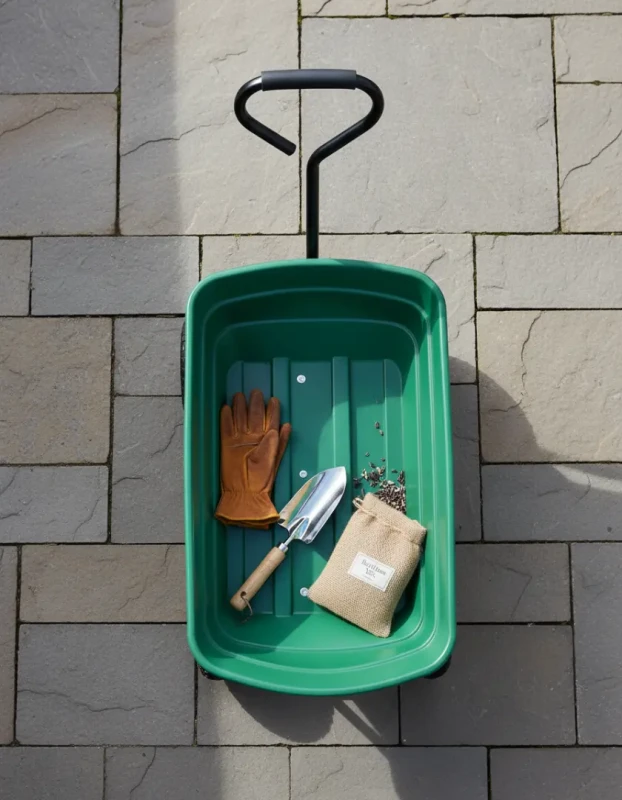 Wózek ogrodowy 3w1 wywrotka taczka przyczepka 220 kg 75 l zielony