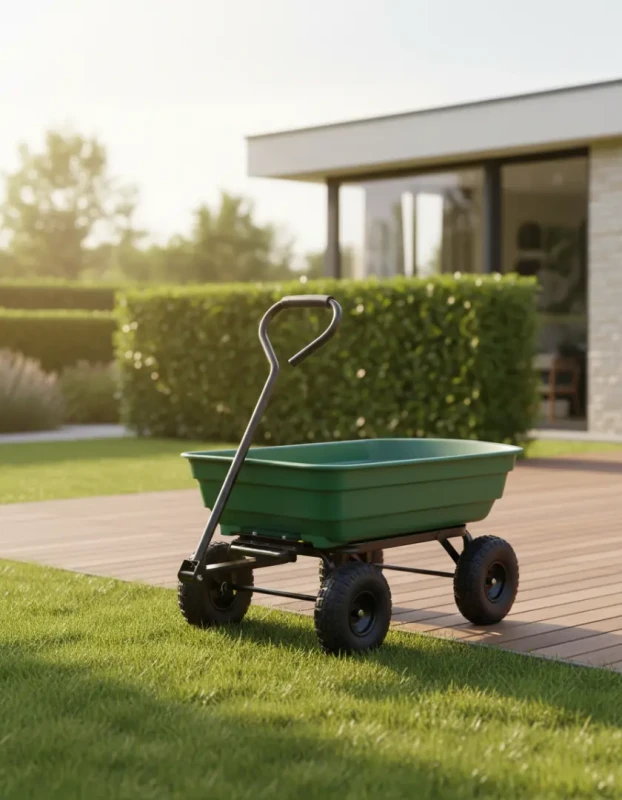 Wózek ogrodowy 3w1 wywrotka taczka przyczepka 220 kg 75 l zielony