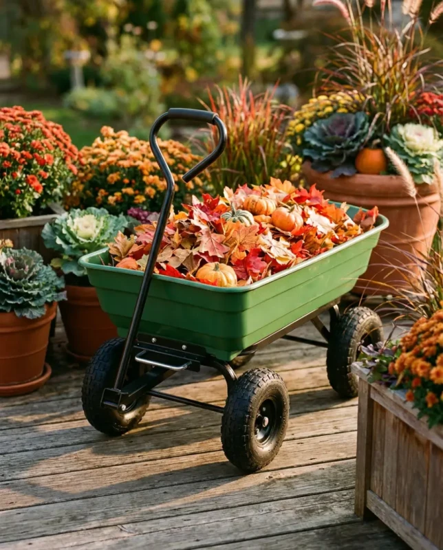 Wózek ogrodowy 3w1 wywrotka taczka przyczepka 220 kg 75 l zielony