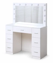 Toaletka z lustrem DT10 LED 7 szuflad biała