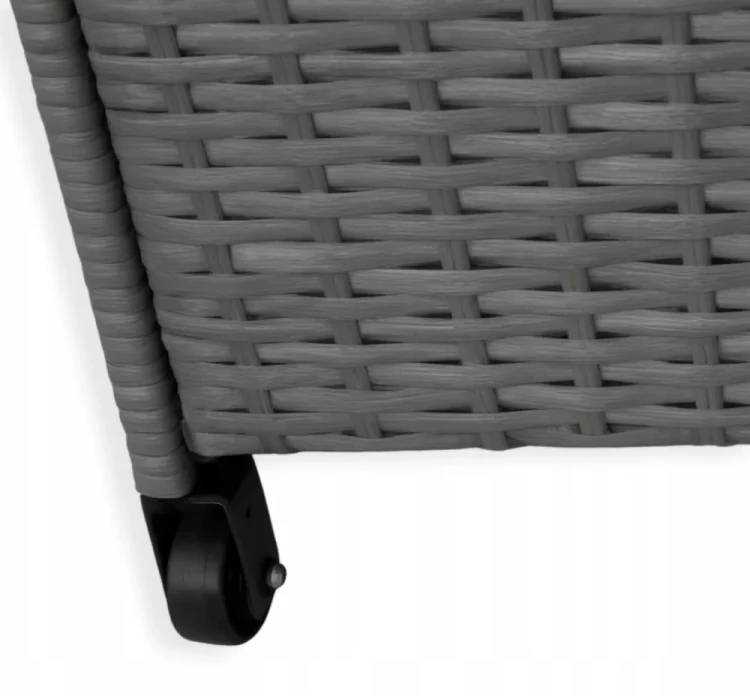 Skrzynia ogrodowa na poduszki technorattan 300 l 75x70x65 cm naturalna