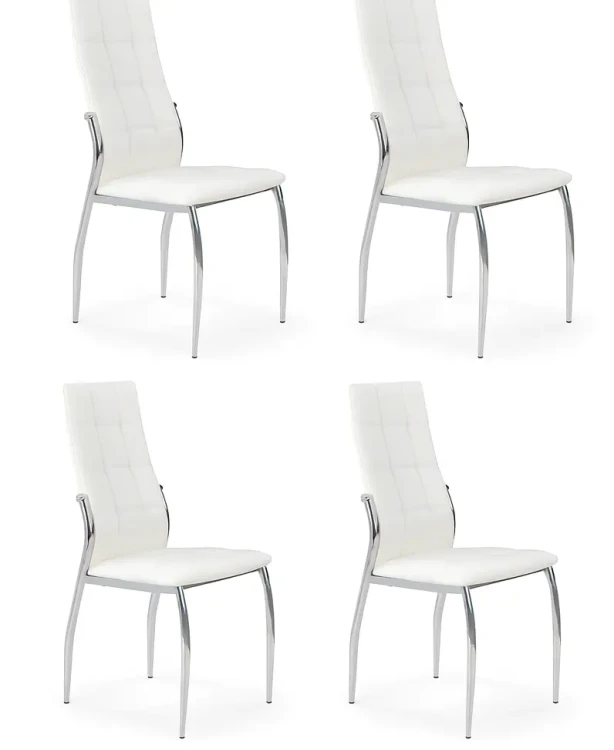 Krzesło K209 eco skóra do jadalni biały komplet 4 szt. Outlet