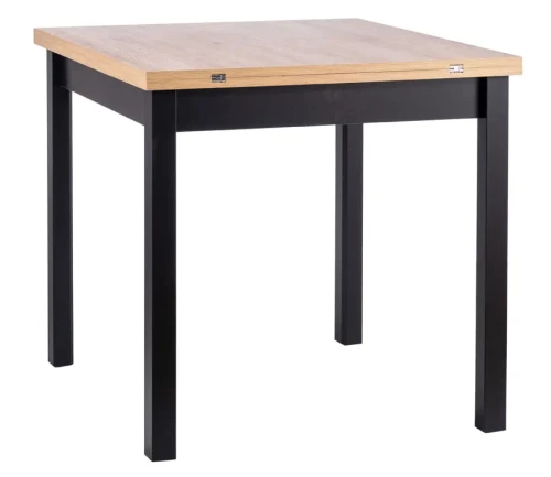 Stół rozkładany Flip 80-160 cm dąb artisan/czarny OUTLET