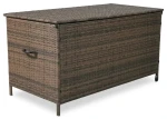 Skrzynia ogrodowa z technorattanu XL 166x76x80 cm 1000 l brązowa