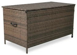 Skrzynia ogrodowa z technorattanu XL 166x76x80 cm 1000 l brązowa