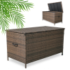 Skrzynia ogrodowa z technorattanu XL 166x76x80 cm 1000 l brązowa