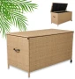 Skrzynia ogrodowa technorattanowa na poduszki 1000 l 166x76x80 cm naturalna