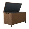 Skrzynia ogrodowa technorattanowa L 480 litrów 133x56x64 cm jasny brąz