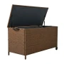 Skrzynia ogrodowa technorattanowa L 480 litrów 133x56x64 cm jasny brąz
