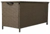 Skrzynia ogrodowa technorattanowa L 480 litrów 133x56x64 cm jasny brąz
