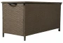Skrzynia ogrodowa technorattanowa L 480 litrów 133x56x64 cm jasny brąz