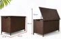 Skrzynia ogrodowa technorattanowa L 480 litrów 133x56x64 cm jasny brąz