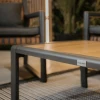 Zestaw mebli ogrodowych Texas szary, aluminium i polirattan, sofa, 2 fotele i stolik
