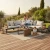 Zestaw mebli ogrodowych Marbella szary aluminiowy z blatami poliwood