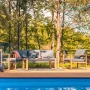 Zestaw ogrodowy Duisburg aluminiowy antracytowo-brązowy z sofą, fotelami i stolikiem