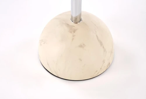 Stolik ława okrągła Ariana 40 cm beżowy marmur / brązowy