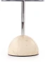 Stolik ława okrągła Ariana 40 cm beżowy marmur / brązowy