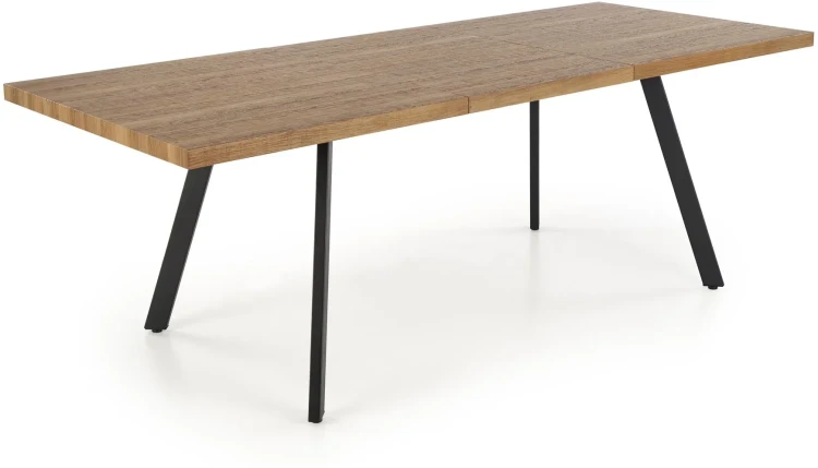 Stół rozkładany Berlin 160-220 cm prostokątny loft orzech miodowy / czarny