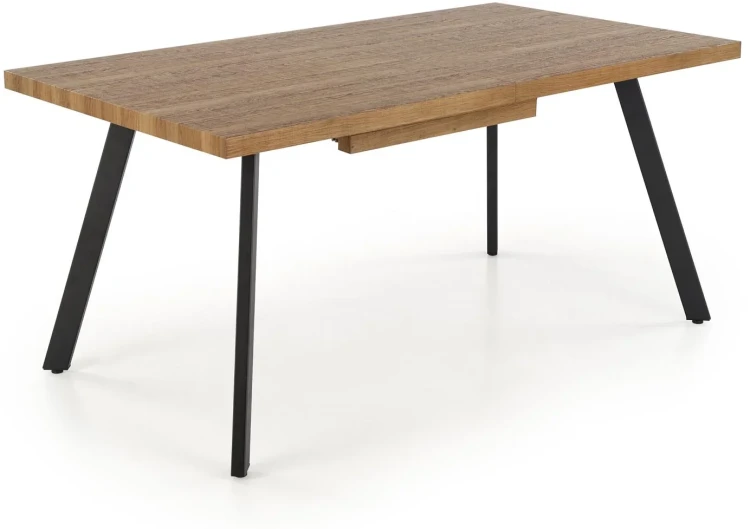 Stół rozkładany Berlin 160-220 cm prostokątny loft orzech miodowy / czarny