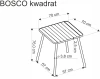 Stół kwadratowy Bosco 70 cm 4-osobowy na taras i balkon czarny