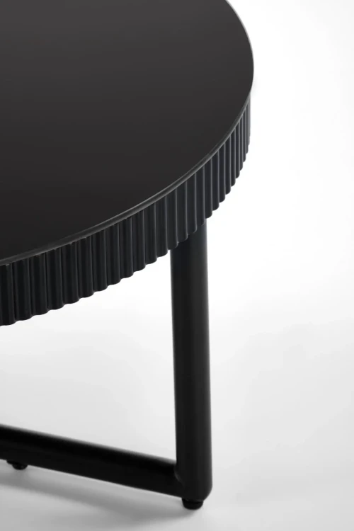 Ława okrągła Cosmo S 60 cm czarna z połyskiem