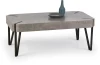 Ława Emily 110 cm prostokątna loft beton / czarny