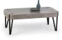 Ława Emily 110 cm prostokątna loft beton / czarny